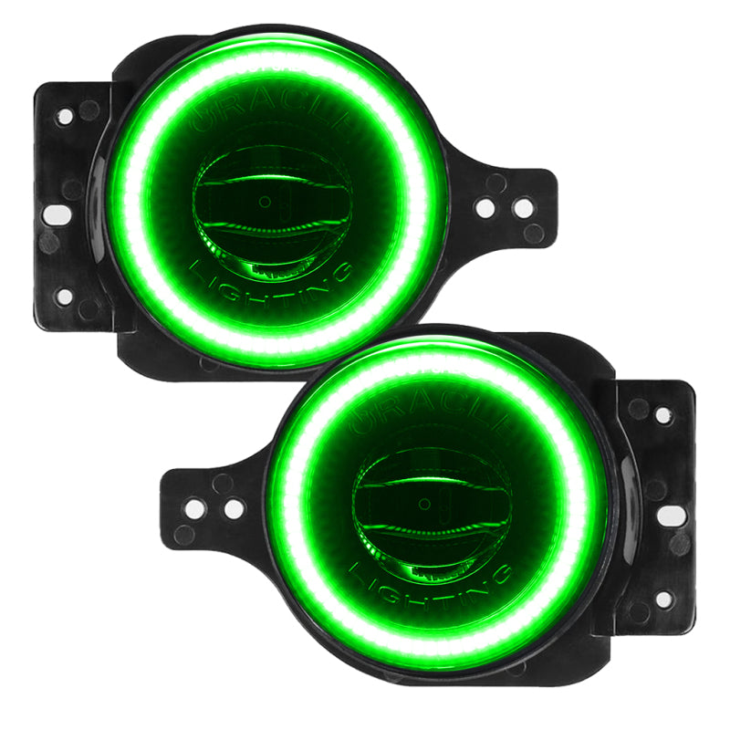 Oracle compatible with Jeep Wrangler JL/Gladiator JT Sport High Performance W LED Fog Lights Green SEE WARRANTY 5847-004