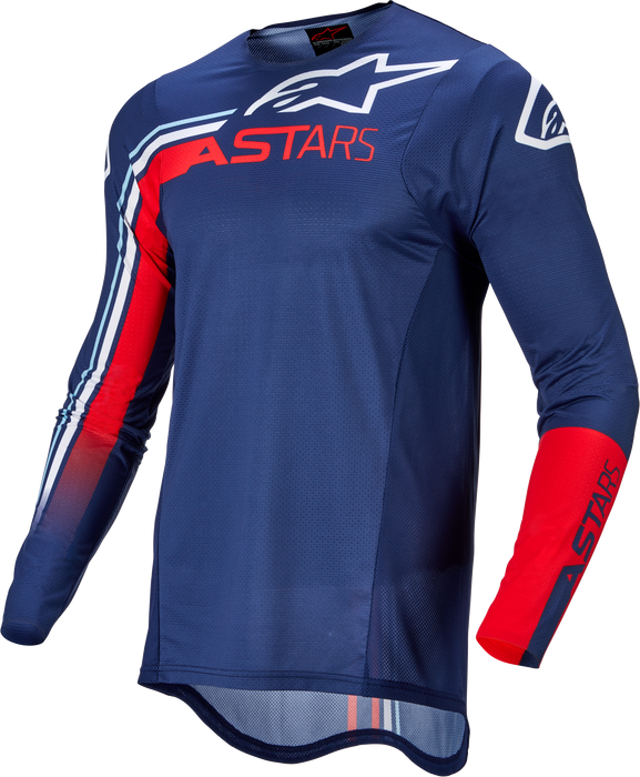 Alpinestars Supertech Blaze Jersey Dark Blue/Bright Red/White 2X (3760422-7322-XXL)