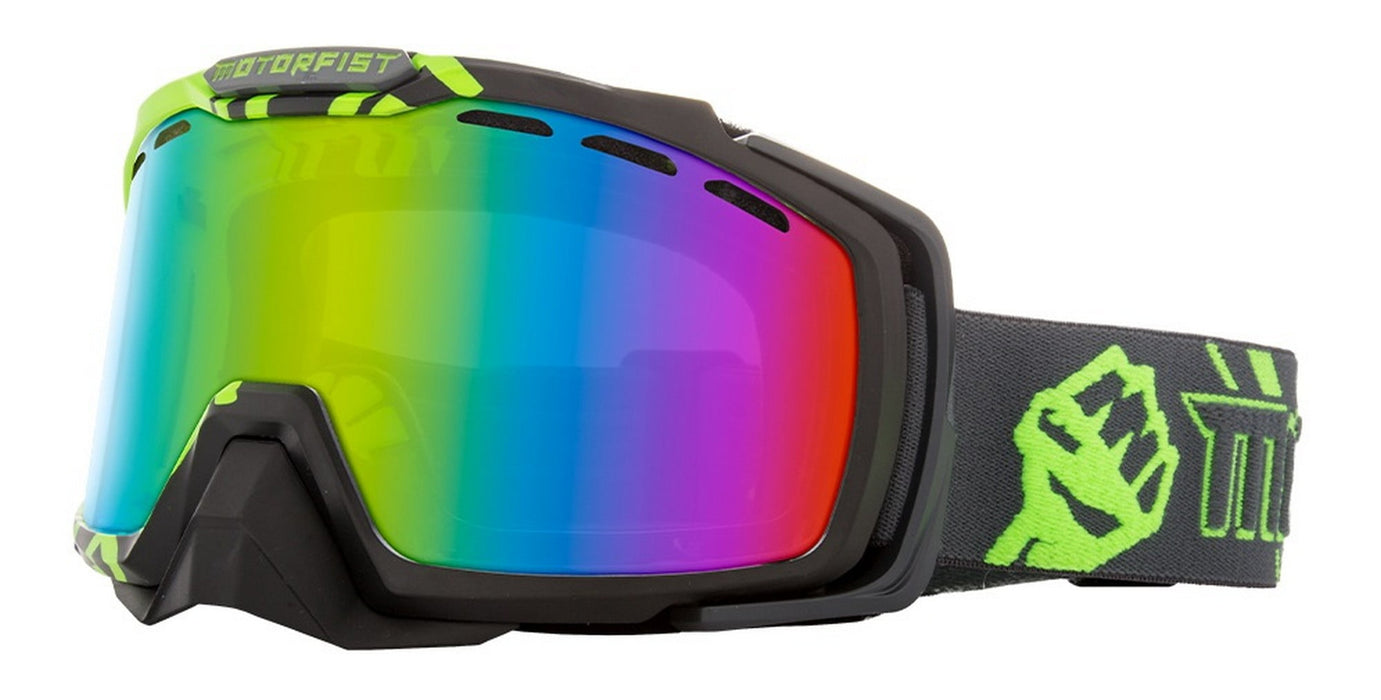 Motorfist Octane 110 Snow Goggle w/Mirror Lens Green