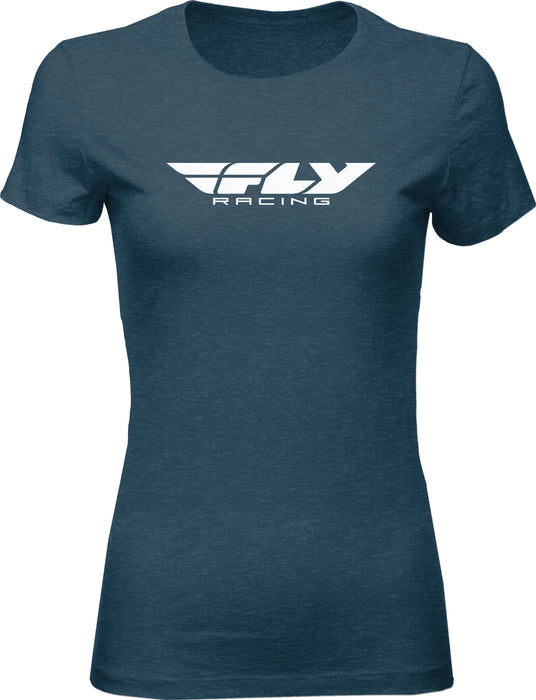 Fly Racing Women's Corporate T-Shirt (Medium) (Indigo)