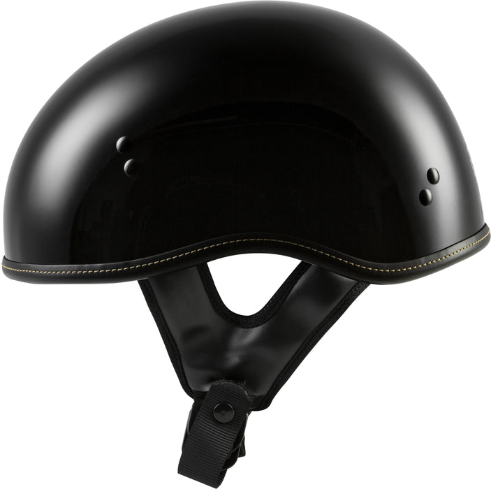 Highway 21 Motorcycle .357 Half Helmet (Black, X-Small)