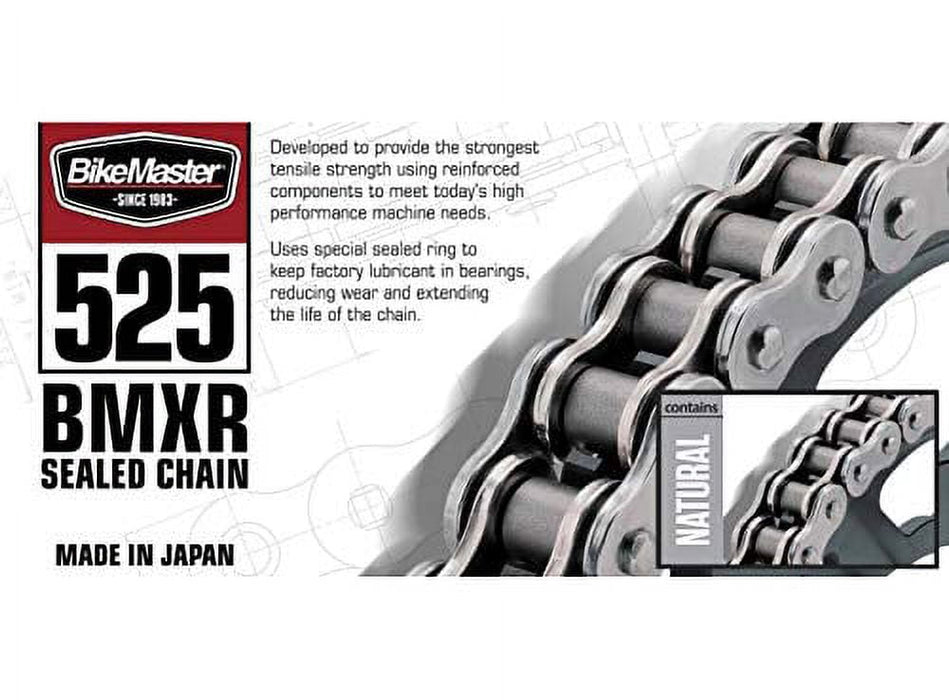 BikeMaster 525 BMXR Series Motorcycle Chain - Natural / 525 x 108