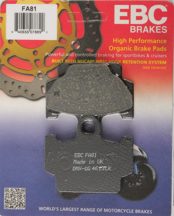 EBC Brakes FA81 Disc Brake Pad Set, Black, One-Size