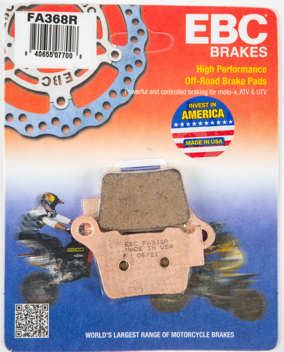 EBC Brakes R-Series Long-Life Sintered Brake Pads Compatible for KTM 125 EXC 2004-2007 Rear