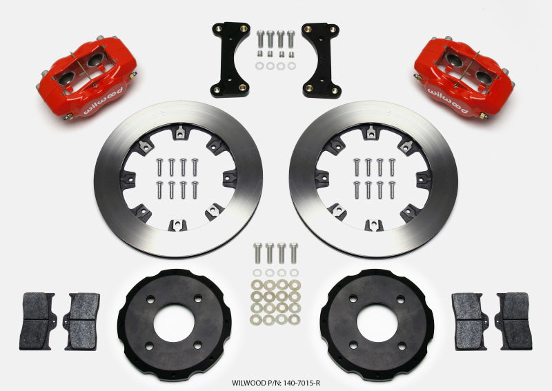 Wilwood Forged Dynalite Front Hat Kit 12.19in Drilled Red 2002 Mitsubishi Lancer 140-7015-R