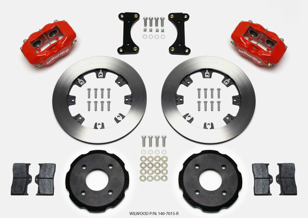 Wilwood Forged Dynalite Front Hat Kit 12.19in Drilled Red 2002 Mitsubishi Lancer 140-7015-R
