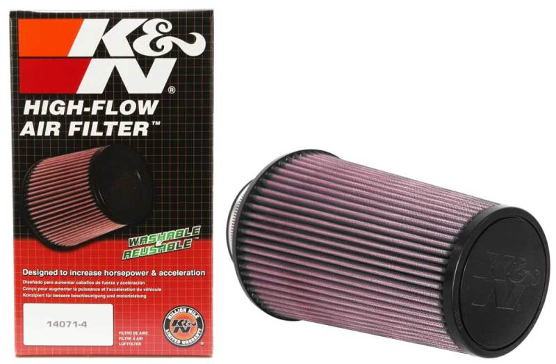 K&N Universal Clamp-On Air Intake Filter: High Performance, Premium, Washable, Replacement Filter: Flange Diameter: 3.5 In, Filter Height: 9 In, Flange Length: 1.75 In, Shape: Round Tapered, Ru-3690 RU-3690