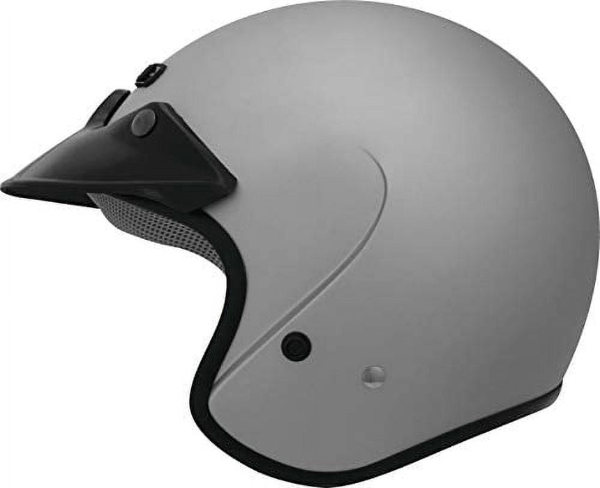 THH T-381 Open Face Motorcycle Helmet Silver SM