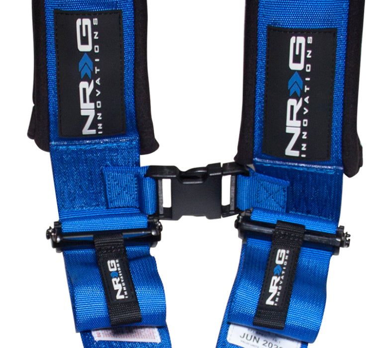 NRG SFI 16.1 5PT 3in. Padded Seat Belt Harness / Latch Link Blue SBH-5PCBL-620