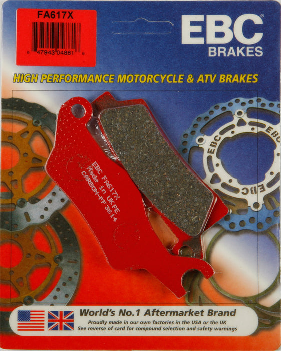 EBC Brakes FA617X Carbon X Series Disc Brake Pad, Black, One-Size