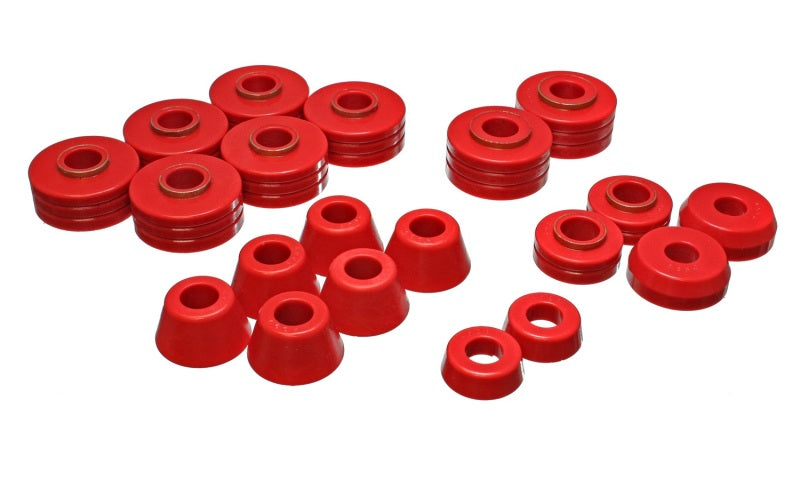 Energy Suspension Fd Bronco Body Mount Set Red 4.4102R