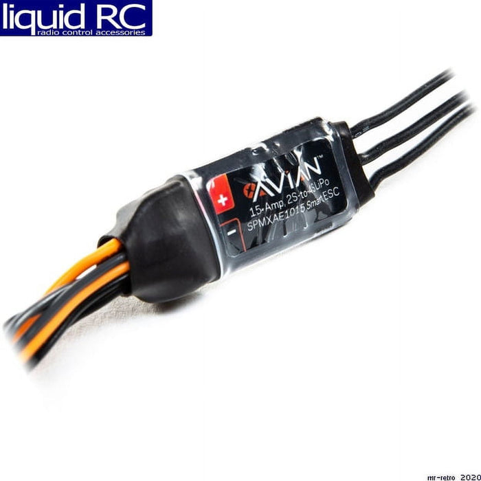 Spektrum SMART Avian 15 Amp Brushless Smart ESC 2S-4S SPMXAE1015 Speed Controls Aircraft