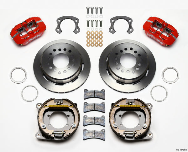 Wilwood Dynapro Low-Profile 11.00in P-Brake Kit Red Ford 8.8 Special w/2.50in Offset-5 Lug 140-13724-R