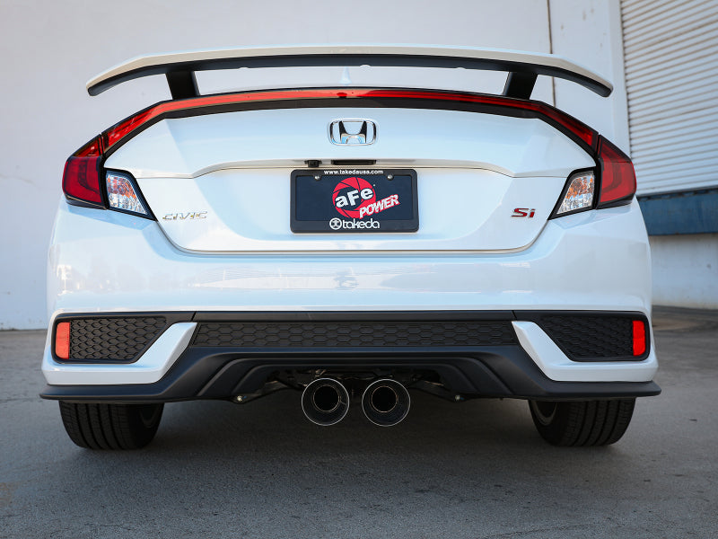 aFe Takeda 2.5in 304SS Cat-Back Exhaust System 17-20 Honda Civic SI Coupe L4-1.5L (t) Polished Tip 49-36620-P