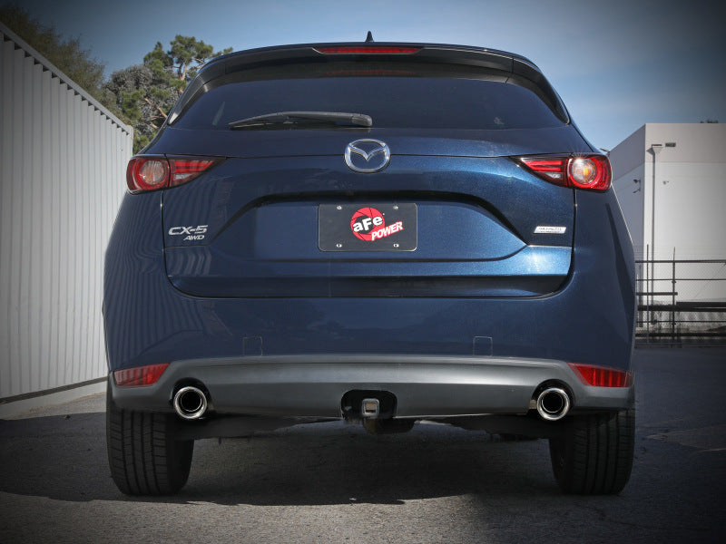 aFe Takeda 17-21 Mazda CX-5 2.5L (t) 2.5in. SS Axle-Back Exhaust System w/Polished Tips 49-37021-P