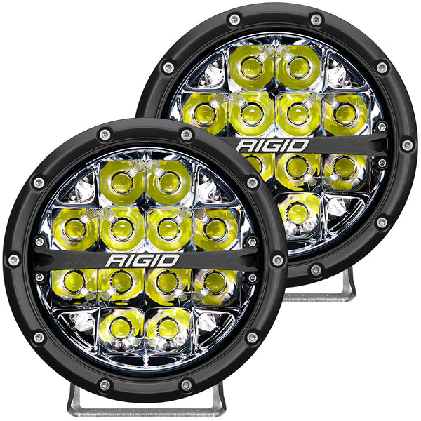 RIGID 360-Series 6 Inch LED Off-Road Spot Beam Wht Backlight|Pair 36200