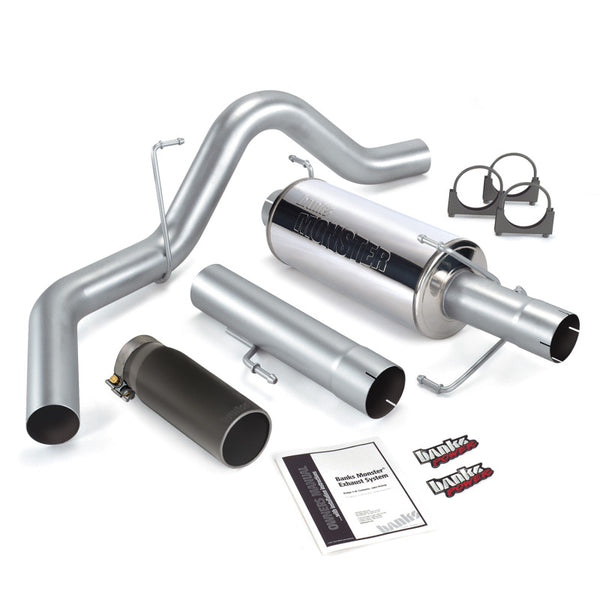 Banks Power 04-07 Compatible with Dodge 5.9L 325Hp SCLB/CCSB Monster Exhaust System SS Single Exhaust w/ Black Tip 48700-B