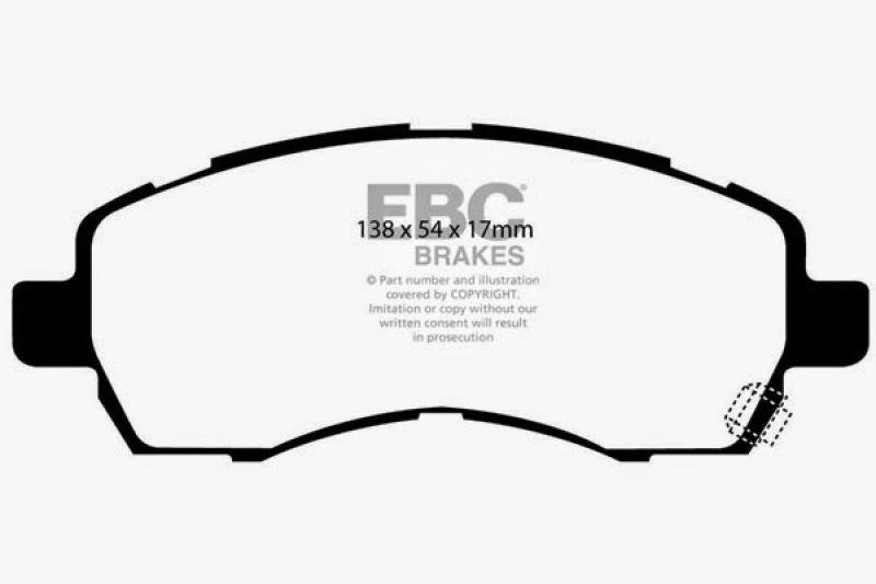 EBC 97-98 Subaru Impreza 1.8 Ultimax2 Front Brake Pads UD722