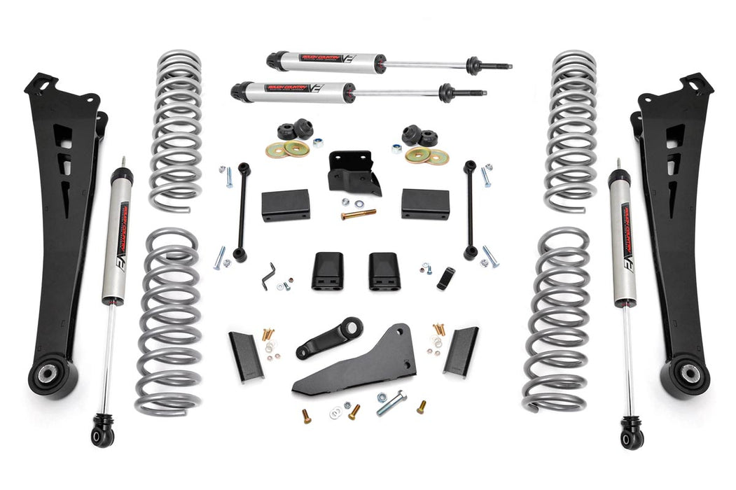 Rough Country 5 Inch Lift Kit Diesel Dual Rate Coils V2 Ram 2500 (14-18) 36870