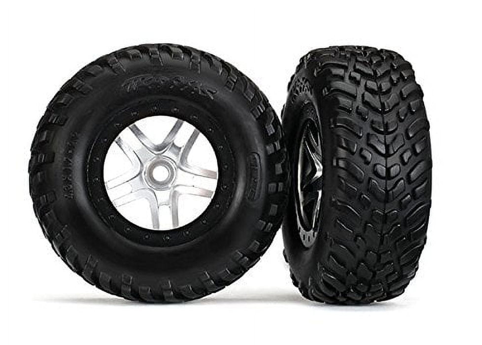 Traxxas Tra Tire & Wheel Assembled, Glued (Sct Split-Spoke, Satin, Black 5978