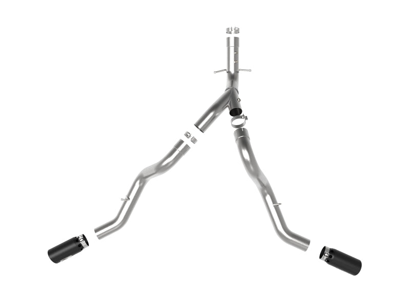 aFe Large Bore-HD 4in 409SS DPF-Back Exhaust System w/Black Tip 20 GM Diesel Trucks V8-6.6L (td) L5P 49-44126-B