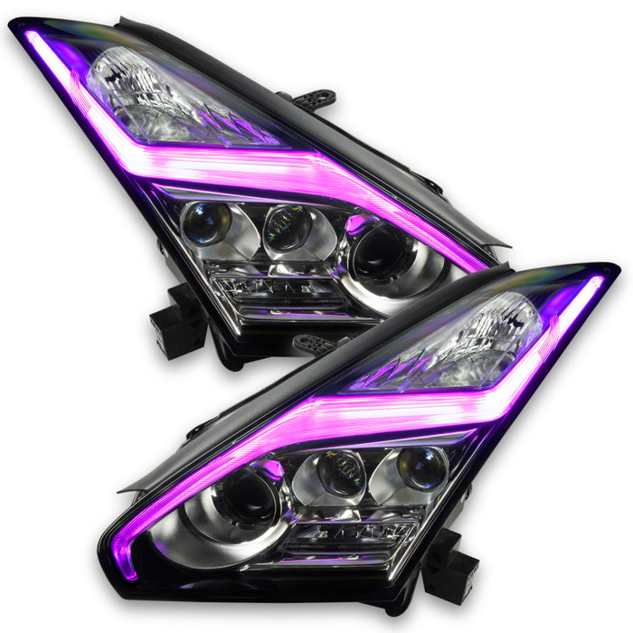 ORACLE Lighting 2015-2021 Nissan GT-R ColorSHIFT® Lightning Bolt RGB+W Headlight DRL Upgrade Kit