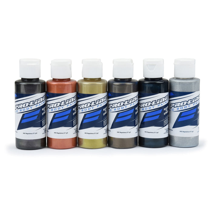 Pro-Line 632305 Pure Metal Colors RC Body Airbrush Paint Set 6 Pack 2oz