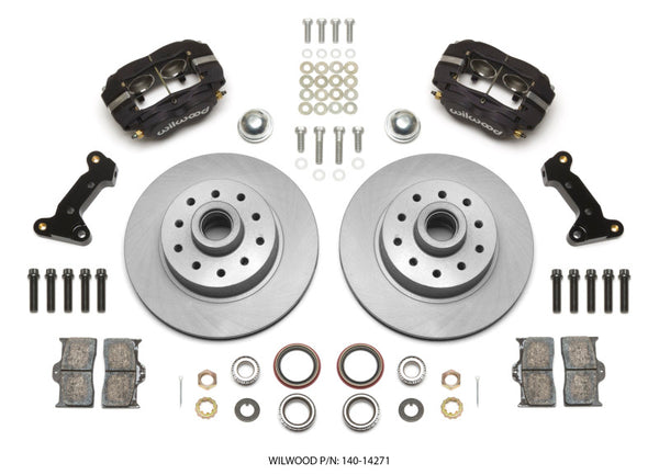 Wilwood Forged Dynalite Front Kit 11.03in 1 PC Rotor&Hub 74-80 Pinto/Mustang II Disc Spindle only 140-14271