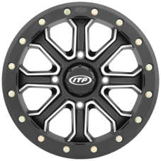 ITP Inertia Beadlock 14x7 ATV/UTV Wheel - Matte Black/Machined (4/156) +40mm