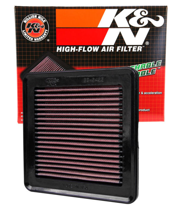 K&N 33-2422 Air Panel Filter for HONDA FIT L4-1.5L F/I 2009-2014