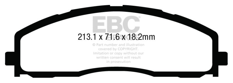 EBC Brakes Extra Duty Light Truck, Jeep and SUV Brake Pad Set Fits select: 2013-2022 FORD F250, 2013-2022 FORD F350