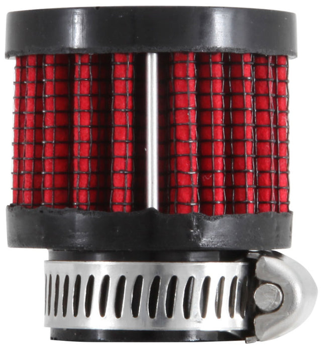 K&N Vent Air Filter / Breather: Washable and Reusable: 0.75 in (19 mm) Flange ID; 1.125 in (29 mm) Height; 1.375 in (35 mm) Base; 1.375 in (35 mm) Top , 62-1560