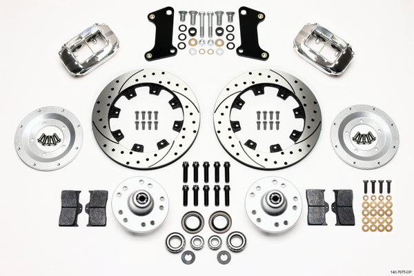 Wilwood Forged Dynalite Front Kit 12.19in Drilled Polished 67-69 Camaro 64-72 Nova Chevelle 140-7675-DP