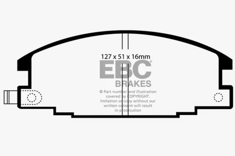 EBC 94-95 Honda Passport 2.6 Ultimax2 Front Brake Pads UD363