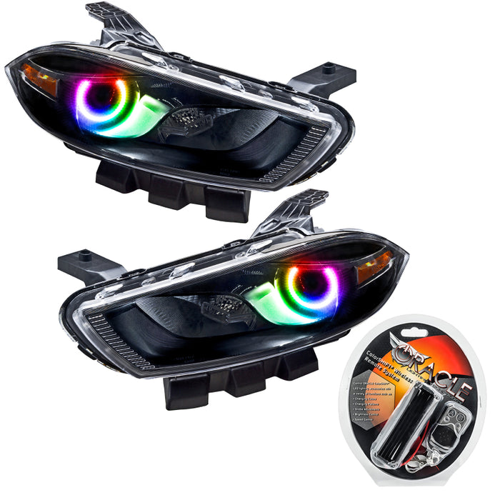 Oracle 13-16 Compatible with Dodge Dart SMD HL Black Halogen ColorSHIFT SEE WARRANTY 7169-330