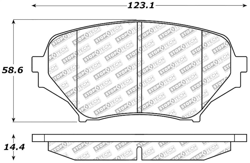 StopTech 06-15 Mazda Miata MX-5 Street Select Front Brake Pads 305.1179