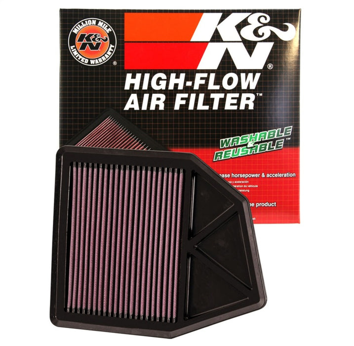 K&N 33-2402 Air Panel Filter for HONDA ACCORD L4-2.4L F/I, 2008-2012