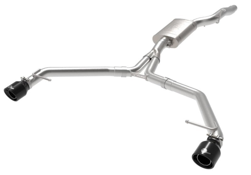 afe MACH Force-Xp 13-16 Audi Allroad L4 SS Axle-Back Exhaust w/ Black Tips 49-36437-B