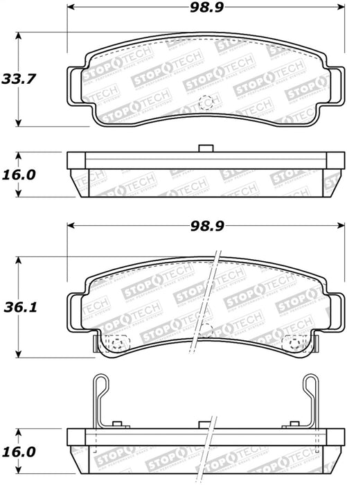 Stoptech St Street Brake Pads 308.0511