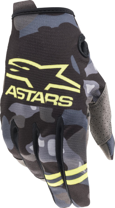 Alpinestars Youth Radar Gloves Grey Camo/ Yellow Fluo 2Xs 3541821-9155-2XS
