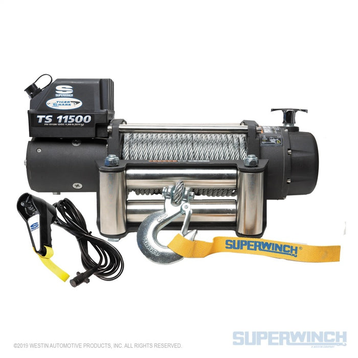 Superwinch 1511200 Tiger Shark 11500 12V DC Winch 11,500lb/5,216kg Single Line
