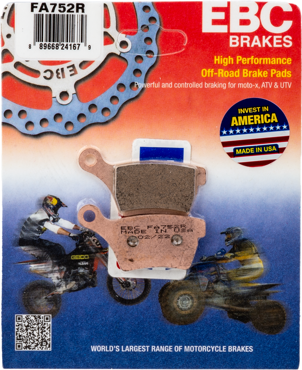 Ebc FA752R R Series Long Life Sintered Brake Pads