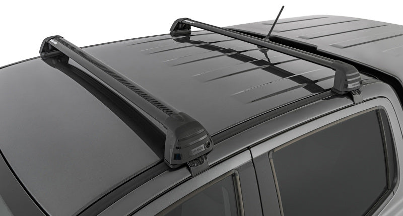 Rhino-Rack 11-20 Ford Ranger PX 4 Door Double Cab Vortex ROC25 Flush 2 Bar Roof Rack Black RV0321B