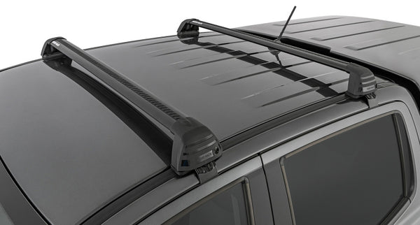 Rhino-Rack 11-20 Ford Ranger PX 4 Door Double Cab Vortex ROC25 Flush 2 Bar Roof Rack Black RV0321B