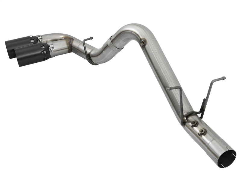 aFe Victory Series 4in 409-SS DPF-Back Exhaust w/ Dual Black Tips 2017 GM Duramax V8-6.6L(td) L5P 49-44089-B