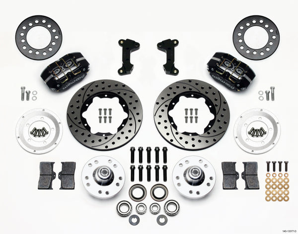 Wilwood Dynapro Dust-Boot Front Kit 11.00in Drilled 74-80 Pinto/Mustang II Disc Spindle only 140-13377-D