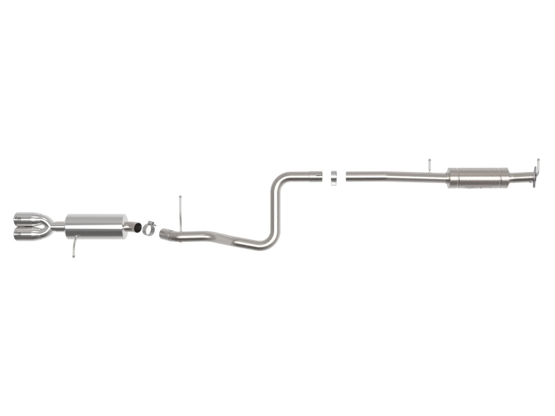 aFe Takeda Series 2 1/2in 304 SS Cat-Back 14-19 Ford Fiesta L4-1.6L (t) w/Polished Tip 49-33140-P