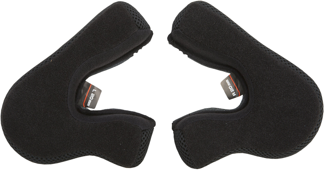 GMAX unisex-adult full-face-helmet-style Cheek Pad (Mx46) (Black, XX-Large 20mm)