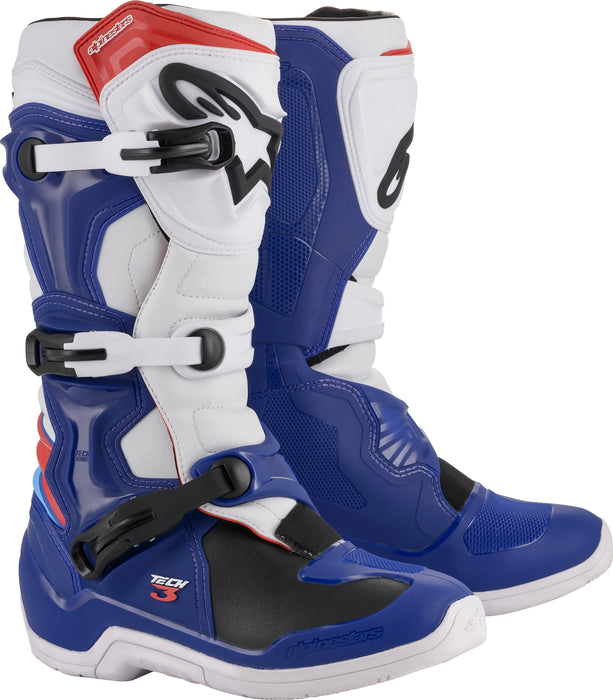 Alpinestars Tech 3 Boots Blue/White/Red Sz 15 2013018-723-15