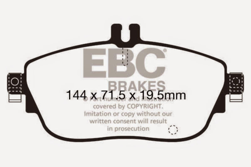 EBC 13+ Mercedes-Benz CLA250 2.0 Turbo Redstuff Front Brake Pads DP32165C